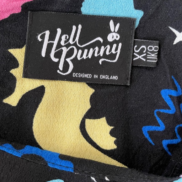 Hell Bunny Viscose Mini Dress SZ XS - Picture 8 of 9